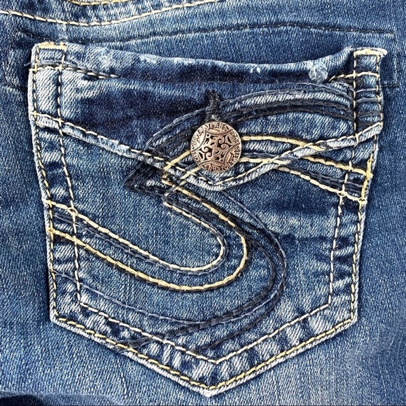 Silver Jeans Aiko Mid Capri Cuffed Denim Jeans - Picture 8 of 14